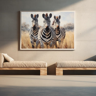 Painting of Zebras